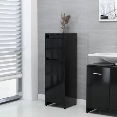 Koupelnové skříňky Koupelnová skříňka DTD deska Dekorhome Černá