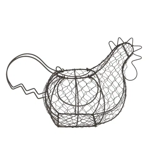 Misky na vajíčka Drátěný stojan na vajíčka v designu slepice Filaire - 40*23*28 cm Clayre & Eef 6Y3763