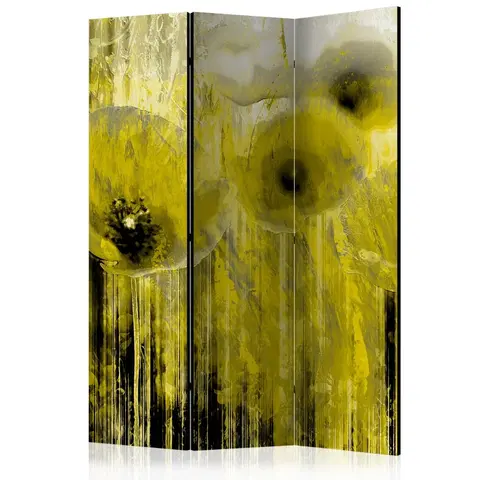Paravány Paraván Yellow madness Dekorhome 135x172 cm (3-dílný)