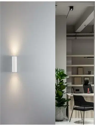 Osvětlení stěn Nova Luce Interiérové nástěnné světlo Nosa - 2 x 10 W, GU10, 56 x 180 mm, bílá NV 9450881