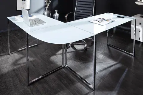 Psací stoly LuxD Kancelářský stůl Atelier bílý