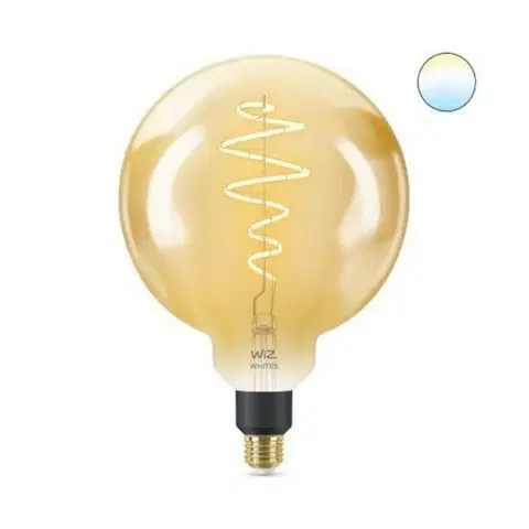 LED žárovky LED Žárovka WiZ Tunable White Filament Amber 8718699786830 E27 G200 6,5-25W 390lm 2000-5000K, stmívatelná
