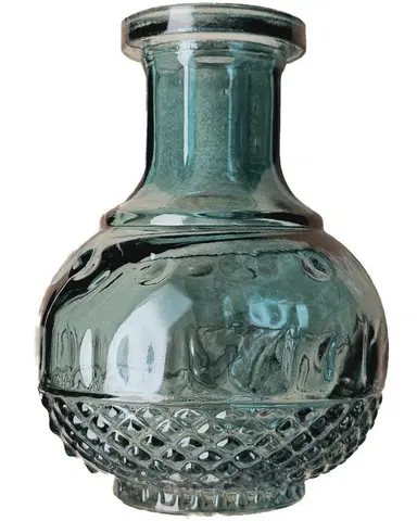 Dekorativní vázy Modrá skleněná dekorační vázička / svícen Tillia - Ø  8*11 cm Sommerfield JYQ861-GB