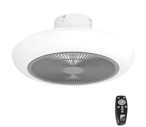Domácí ventilátory Eglo Eglo 35093 -LED Stmívatelný stropní látor SAYULITA 25,5W/230V bílá/šedá +DO 
