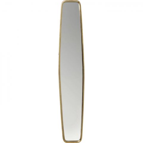 Nástěnná zrcadla KARE Design Zrcadlo Clip Brass 177×32 cm