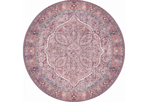 Koberce a koberečky Conceptum Hypnose Kulatý koberec Blues Chenille 230 cm červený