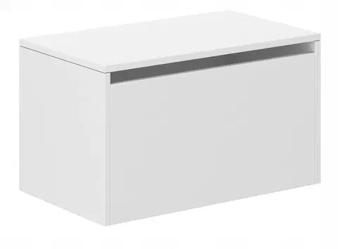 Truhly a komody Dětský úložný box bílý 40x40x69 cm