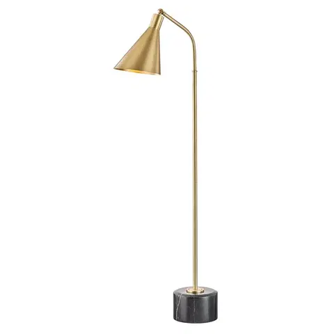 Designové stojací lampy HUDSON VALLEY stojací lampa STANTON ocel staromosaz E27 1x60W L1346-AGB-CE