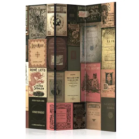 Paravány Paraván Books of Paradise Dekorhome 135x172 cm (3-dílný)