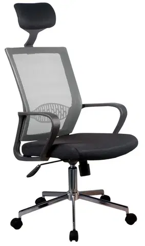 Kancelářské židle Ak furniture Kancelářská židle FULL II šedá/černá