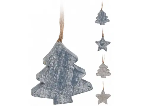 Vánoční dekorace Stromečky závěsné 2ks 7cm různé druhy