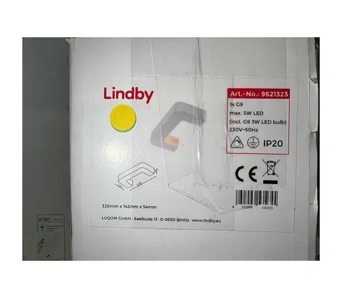 Svítidla Lindby Lindby - LED Nástěnné svítidlo JULIKA 1xG9/5W/230V 