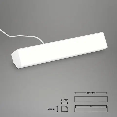 Inteligentní bodová světla Briloner LED nástěnná myčka Muro S, CCT, RGB, stmívatelná, bílá