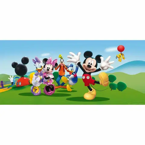 Tapety Dětská fototapeta Mickey Mouse a kamarádi, 202 x 90 cm