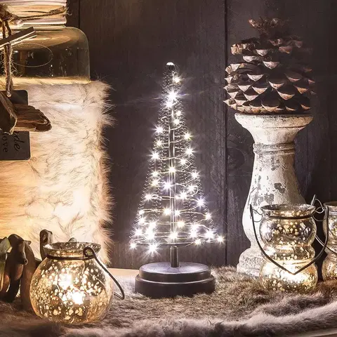 Vánoční vnitřní dekorace Hemsson Stromek Santa's Tree, měděný drát, výška 26 cm