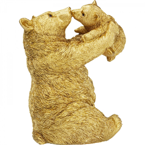 Sošky medvědů KARE Design Soška Medvědice s mládětem - zlatá 27cm