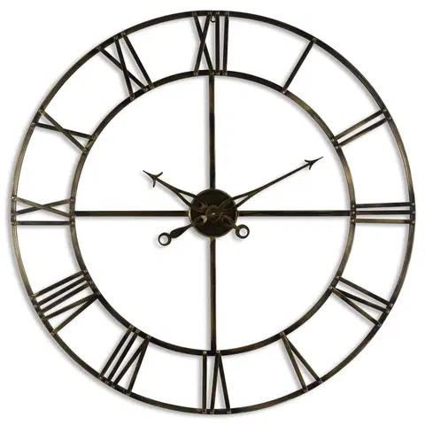 Stylové a designové hodiny Estila Kovové nástěnné hodiny Dorian II 100cm