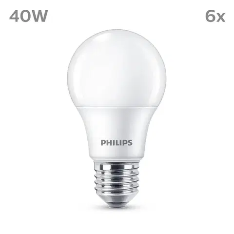 LED žárovky Philips Philips LED žárovka E27 4,9W 470lm 2700K matná 6ks