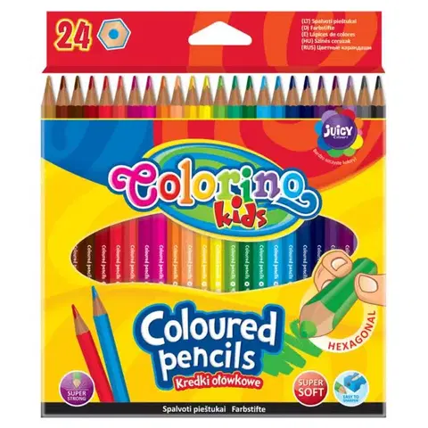Hračky PATIO - Colorino pastelky hexagonalní 24 barev