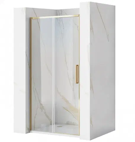 Sprchové kouty Posuvné sprchové dveře Rea Rapid 100 zlaté