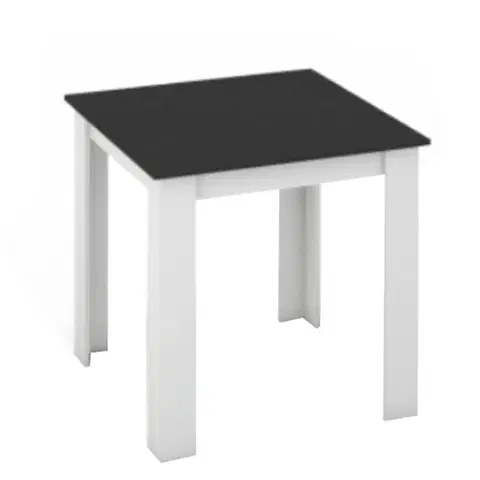Jídelní stoly Jídelní stůl 80x80 KRAZ Tempo Kondela Černá / bílá