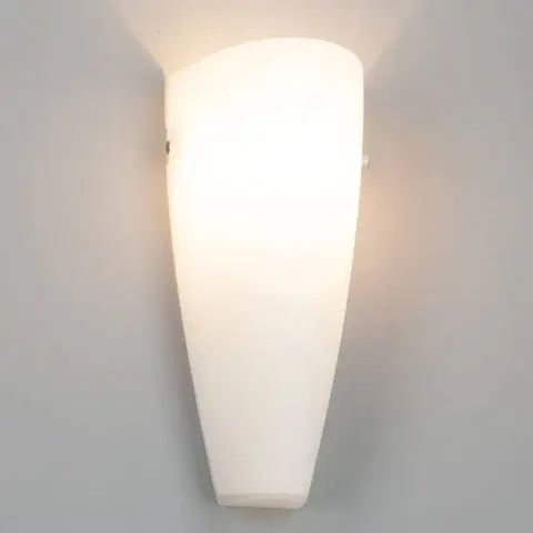Nástěnná svítidla Lindby Skleněná nástěnná lampa Hermine, bílá