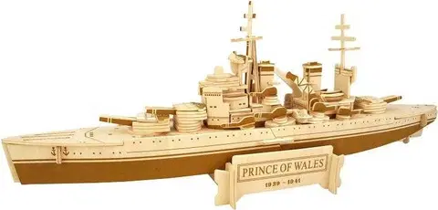 3D puzzle Woodcraft construction kit Dřevěné 3D puzzle bitevní loď Prince of Wales
