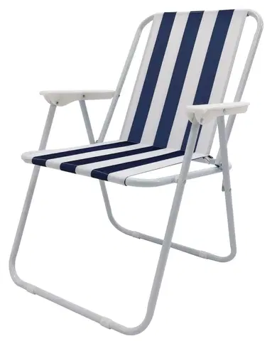 Zahradní židle a křesla Kontrast Skládací židle Atena modro-bílá