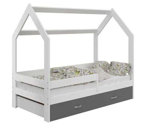 Postele Dětská postel SPECIOSA D3 80x160 v barvě bílé se zásuvkou: šedá