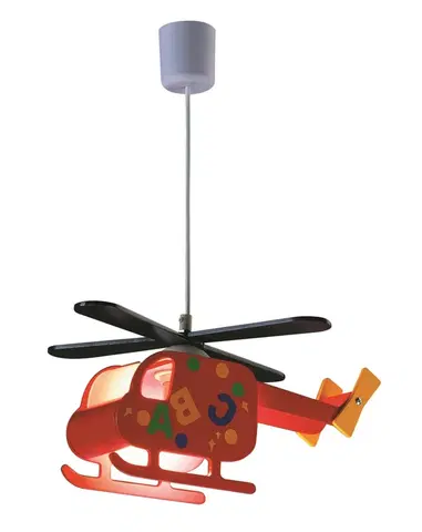 Dětská závěsná svítidla Rabalux dětské závěsné svítidlo Helicopter E27 1x MAX 40W vícebarevná 4717