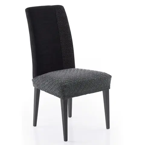 Židle Forbyt, Potah elastický na sedák židle, MARTIN, tm.šedý, komplet 2 ks,
