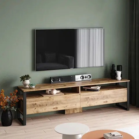 Obývací stěny a sestavy nábytku Televizní stěna ML19 - borovice