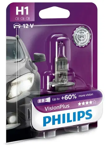 Autožárovky Philips H1 VisionPlus 12V 12258VPB1 +60%