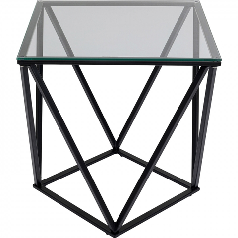 Odkládací stolky KARE Design Odkládací stolek Cristallo - černý, 50x50cm
