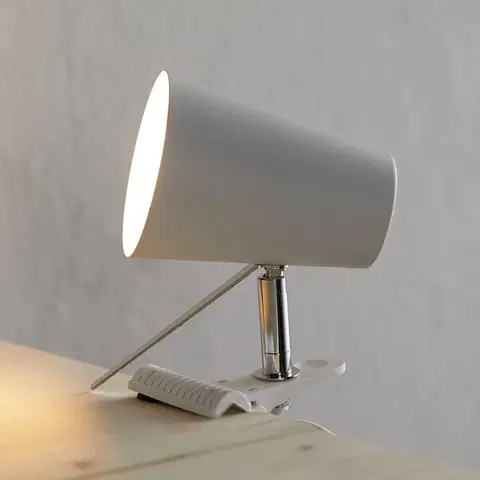 Stolní lampy a lampičky s klipem Spot-Light Bílá svítilna s klipem Clampspots moderní vzhled