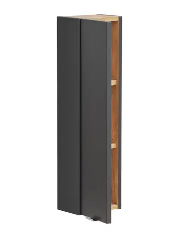 Koupelnový nábytek Comad Závěsná koupelnová skříňka Capri 830 1D černý mat/dub kraft zlatý