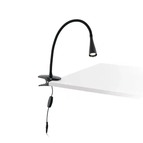 Designové stolní lampy FARO LENA černá stolní lampa s klipem