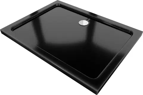 Sprchové vaničky Sprchová vanička MEXEN SLIM černá, 100x90 cm + sifon