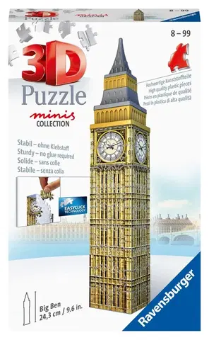 Hračky puzzle RAVENSBURGER - Mini Budova - Big Ben 54 Dílků