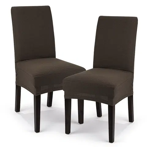 Doplňky do ložnice 4Home Multielastický potah na židli Comfort hnědá, 40 - 50 cm, sada 2 ks