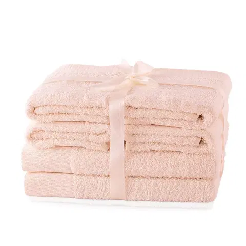 Ručníky Set ručníků AmeliaHome Amary růžové, velikost 2*70x140+4*50x100