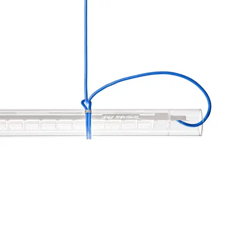 Závěsná světla Ingo Maurer Ingo Maurer Tubular LED závěsné světlo, bílá/modrá