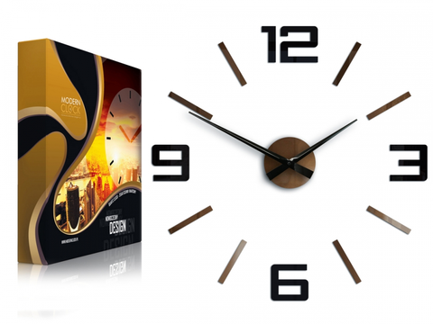 Nalepovací hodiny ModernClock 3D nalepovací hodiny Reden černo-měděné