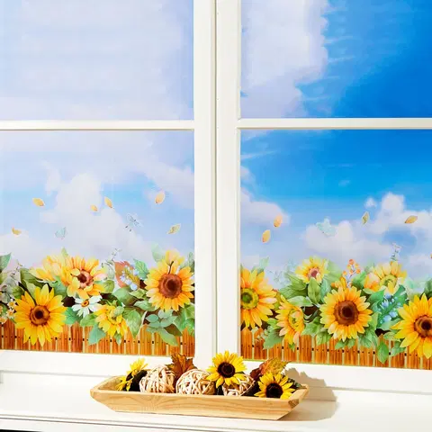 Dekorace oken a dveří Samolepicí fólie "Slunečnice"