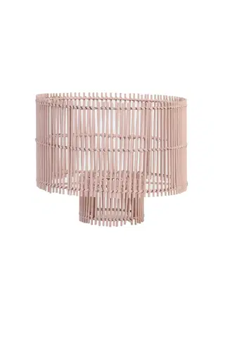 Svítidla Světle růžové bambusové stínidlo Rodger - Ø 30*25 cm Light & Living 2936189