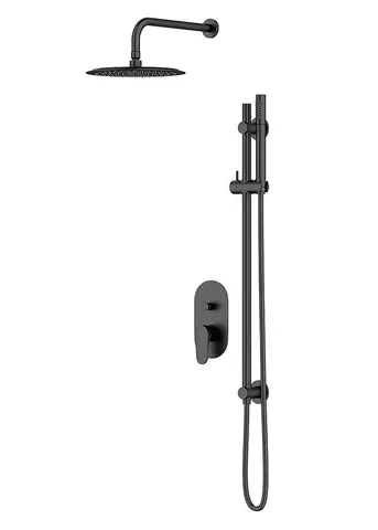 Sprchy a sprchové panely CERSANIT Set B261 podomítkový set INVERTO s vanovou/ sprchovou baterií, černá + zlatá páčka S952-006