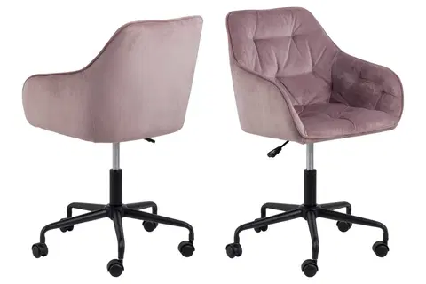 Kancelářská křesla Dkton Kancelářská židle Alarik růžová
