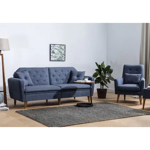 Pohovky a gauče Pohovka s křeslem TERRA modrá