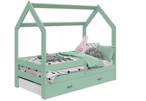 Postele Dětská postel SPECIOSA D3 80x160 v barvě mátové se zásuvkou: máta