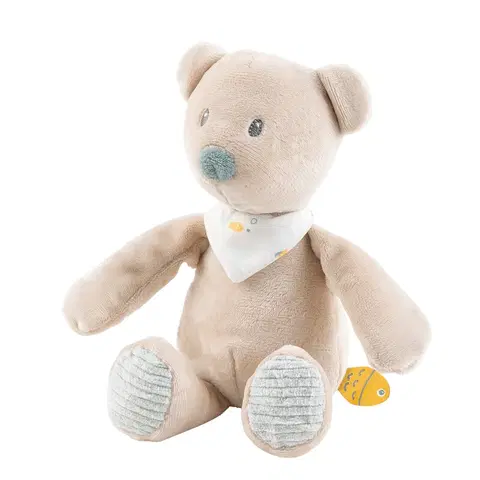 Hračky NATTOU - Medvídek plyšový mini Jules s chrastítkem 20 cm Romeo, Jules & Sally